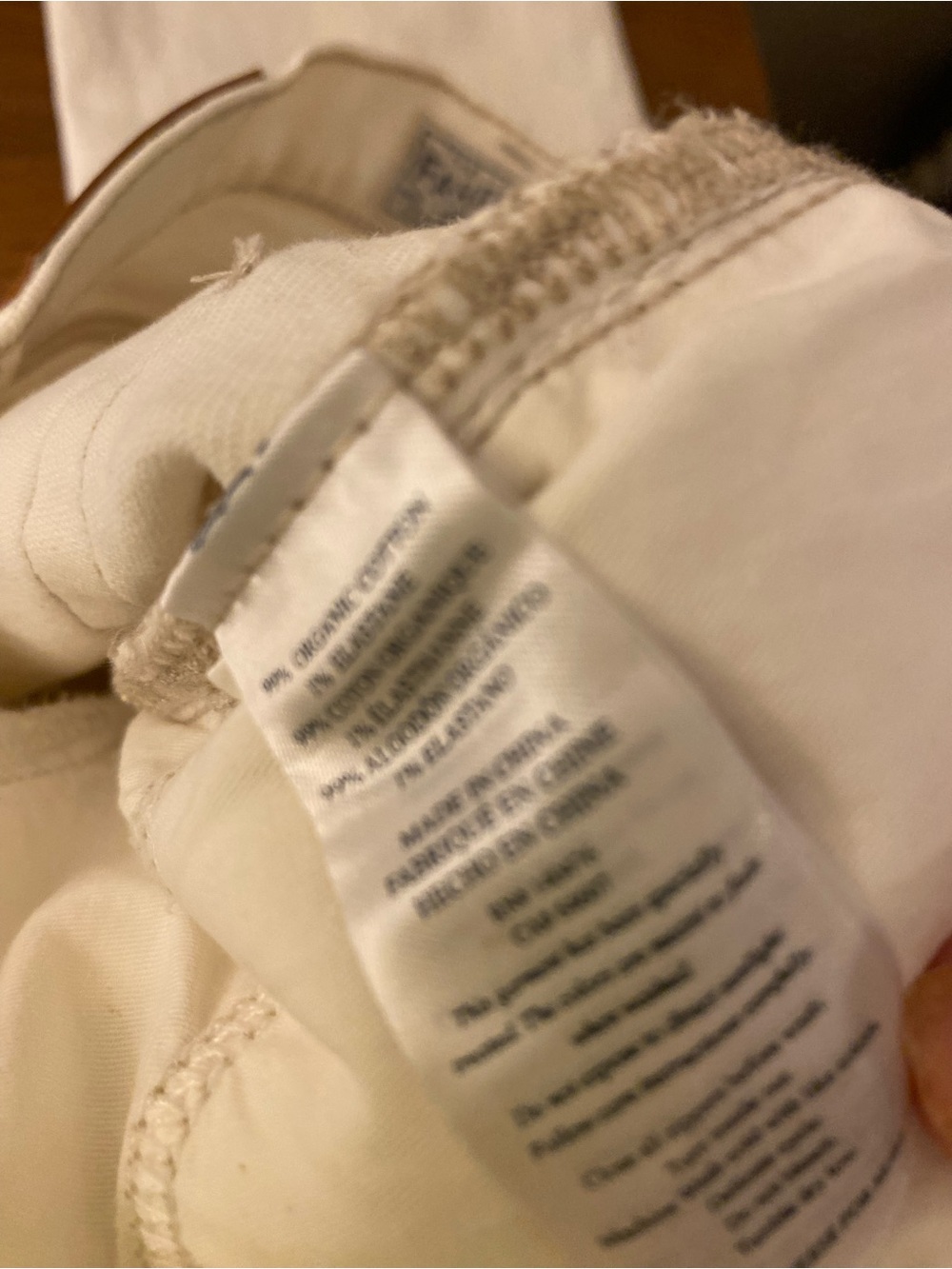 Women’s Faherty White Straight Leg Jeans Sz26 99% Organic Cotton - Picture 6 of 6